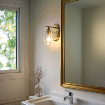 Jayne Iron/Glass Cottage Rustic LED Vanity Light